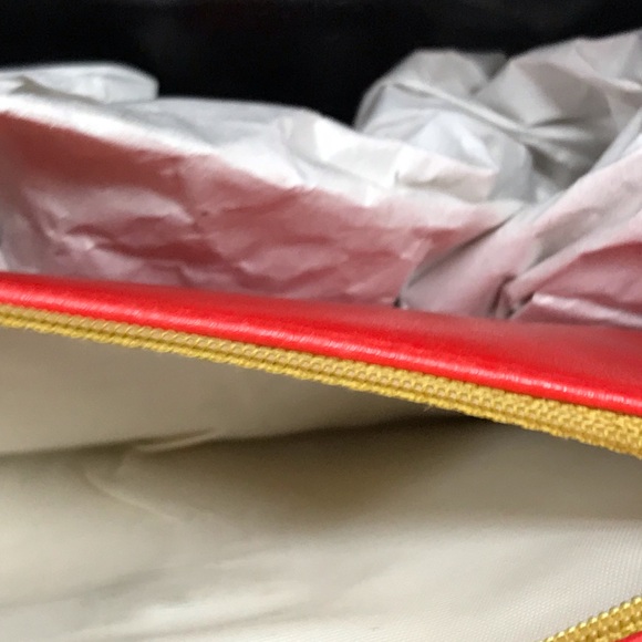 Vintage Koret black leather handbag red lining AMAZING - Picture 13 of 14